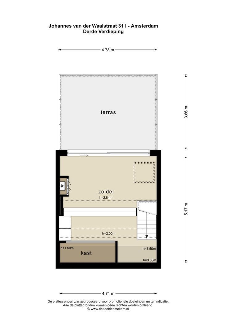 Johannes van der Waalsstraat 31 1, Amsterdam plattegrond-2