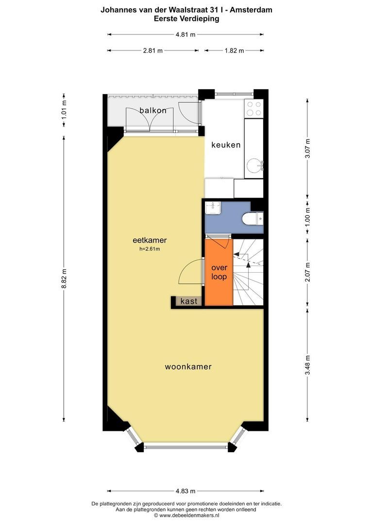 Johannes van der Waalsstraat 31 1, Amsterdam plattegrond-0