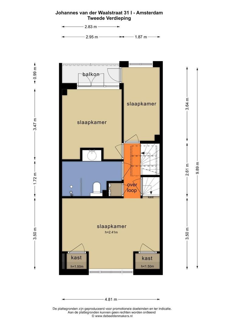 Johannes van der Waalsstraat 31 1, Amsterdam plattegrond-1