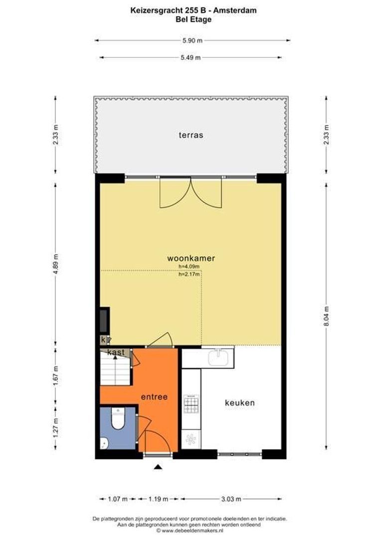 Keizersgracht 255 b, Amsterdam plattegrond-0