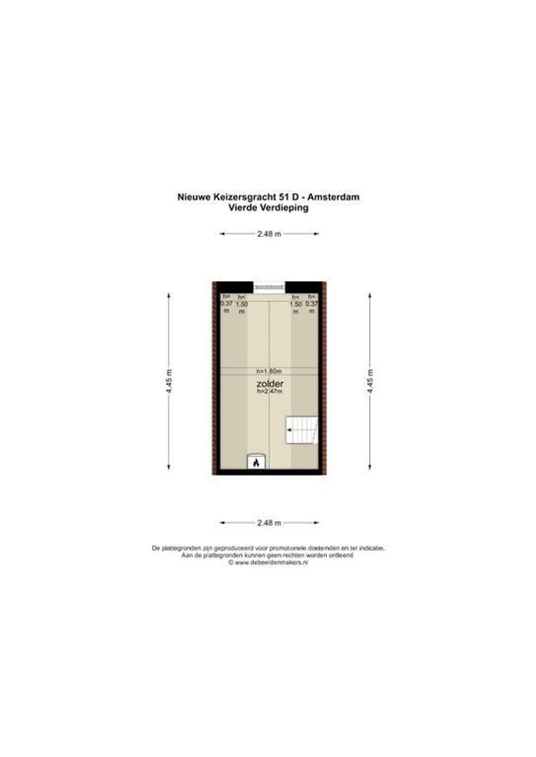 Nieuwe Keizersgracht 51 D, Amsterdam plattegrond-1