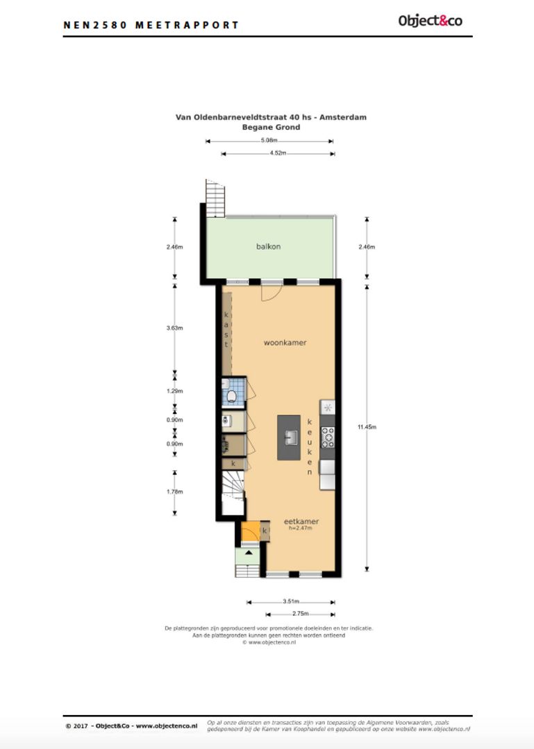 Van Oldenbarneveldtstraat 40 H, Amsterdam plattegrond-0