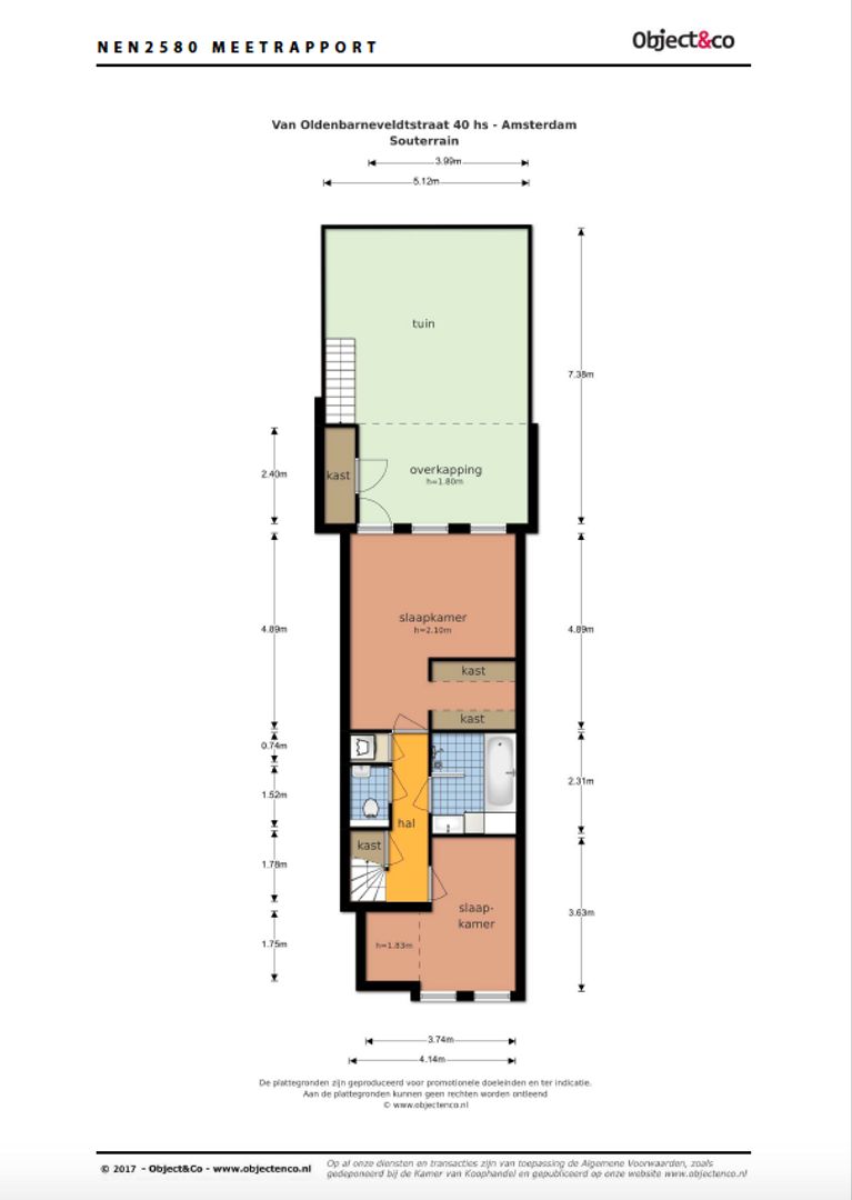 Van Oldenbarneveldtstraat 40 H, Amsterdam plattegrond-1