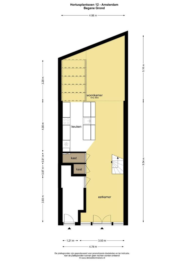 Hortusplantsoen 12 Hs, Amsterdam plattegrond-0