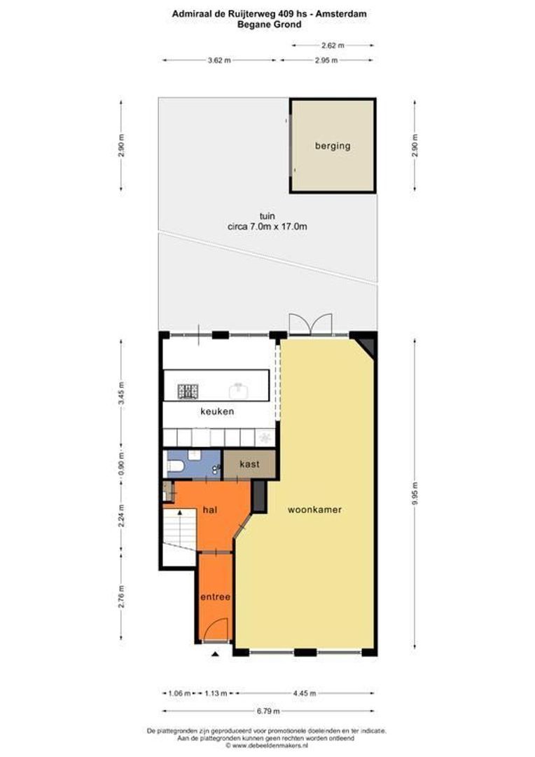 Admiraal De Ruijterweg 409 H, Amsterdam plattegrond-0