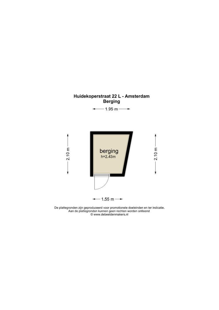 Huidekoperstraat 22 L, Amsterdam plattegrond-2