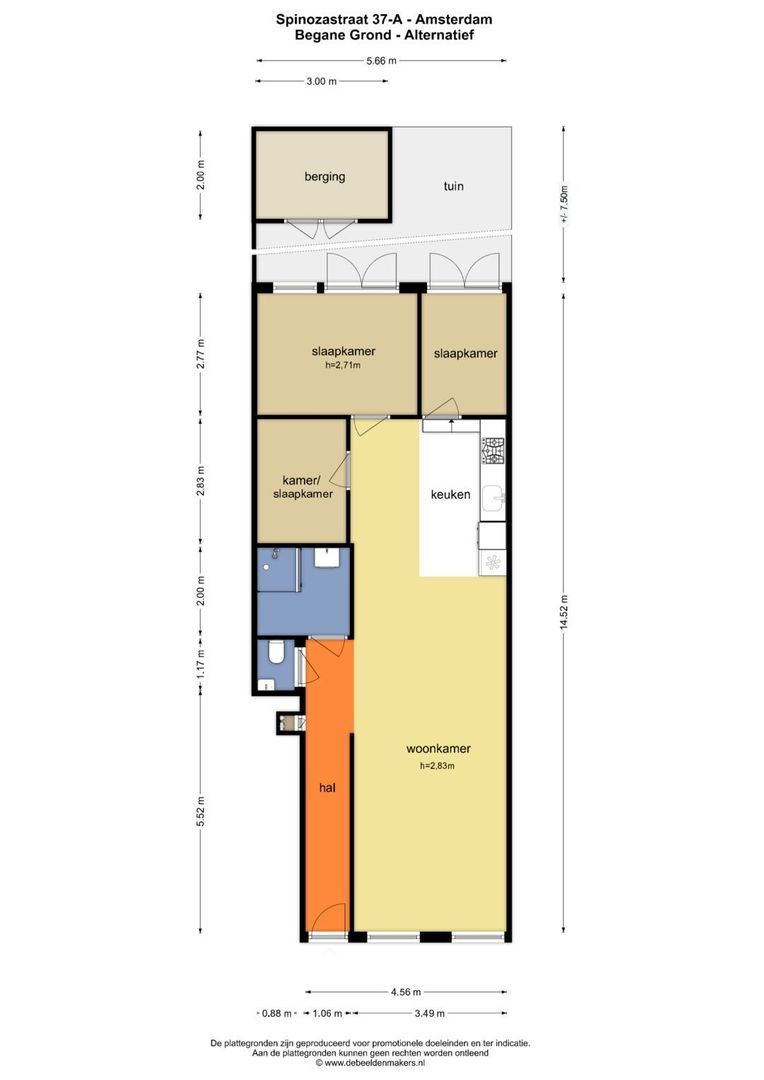 Spinozastraat 37 A, Amsterdam plattegrond-1