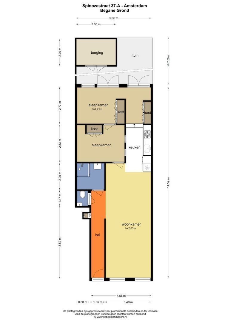 Spinozastraat 37 A, Amsterdam plattegrond-0
