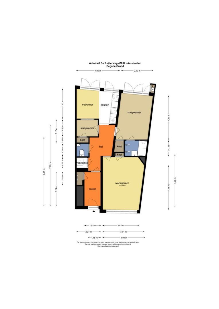 Admiraal De Ruijterweg 478 H, Amsterdam plattegrond-0