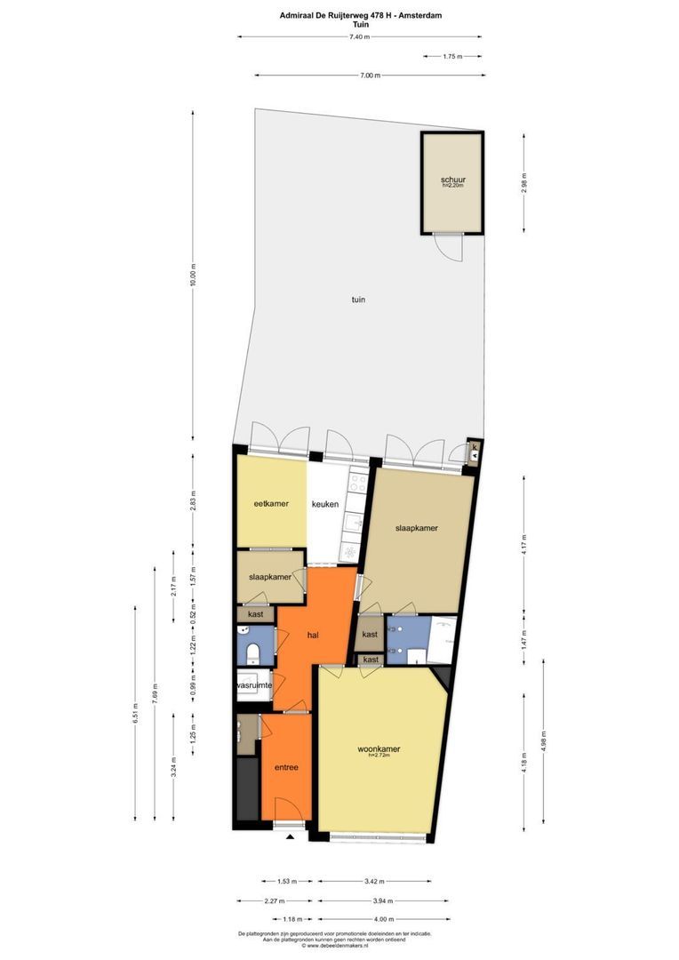Admiraal De Ruijterweg 478 H, Amsterdam plattegrond-1