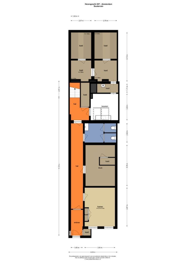 Herengracht 257, Amsterdam plattegrond-0