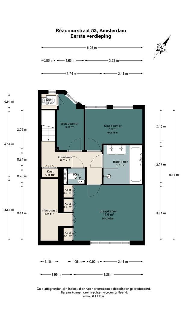 Reaumurstraat 53, Amsterdam plattegrond-2