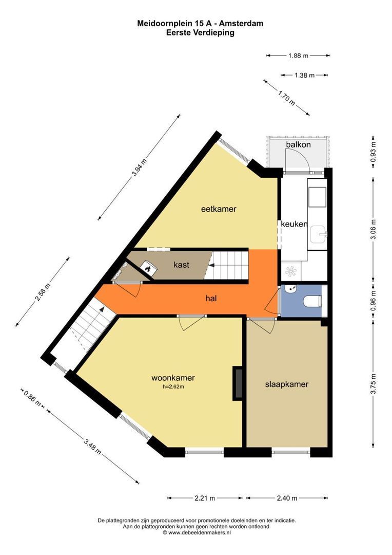 Meidoornplein 15 A, Amsterdam plattegrond-1