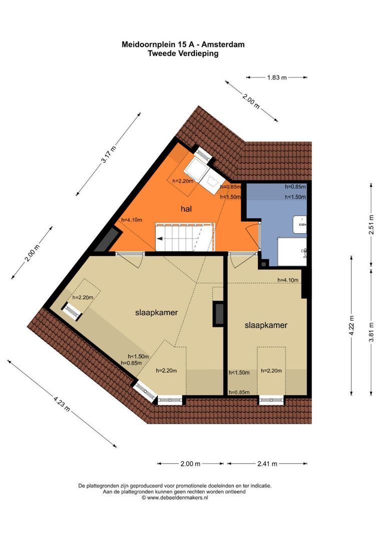 Meidoornplein 15 A, Amsterdam plattegrond-2