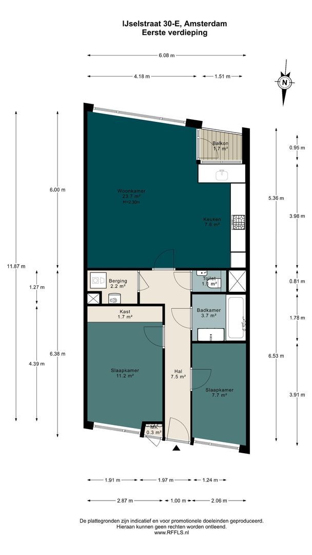 IJselstraat 30 E, Amsterdam plattegrond-0