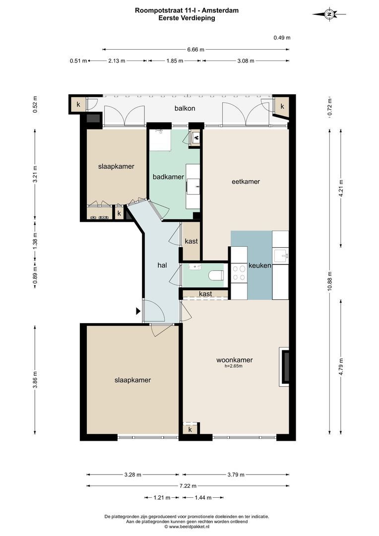 Roompotstraat 11 1, Amsterdam plattegrond-0
