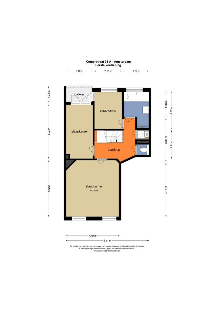 Krugerstraat 31 A, Amsterdam plattegrond-1