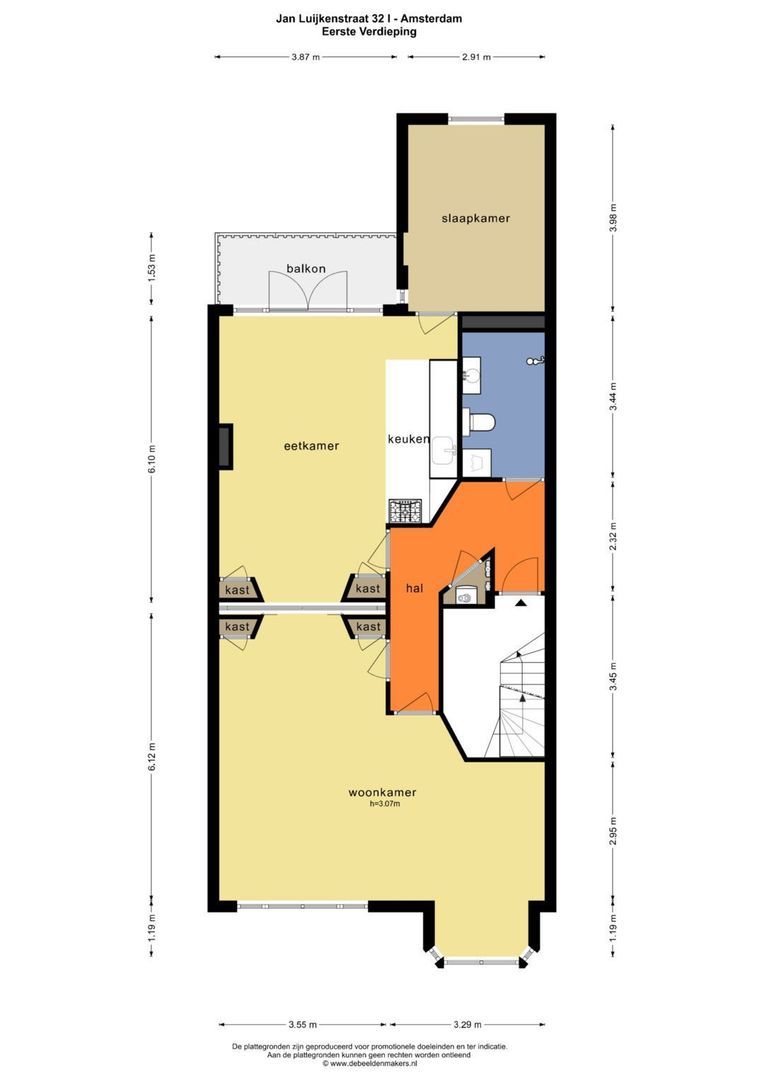 Jan Luijkenstraat 32 1, Amsterdam plattegrond-0