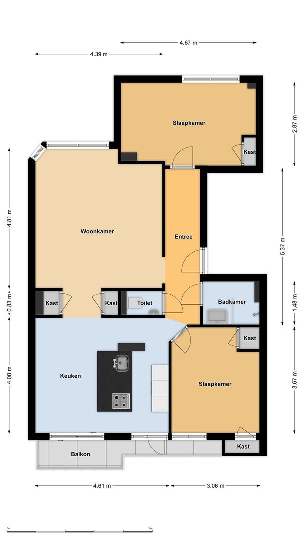Achillesstraat 75 3, Amsterdam plattegrond-0