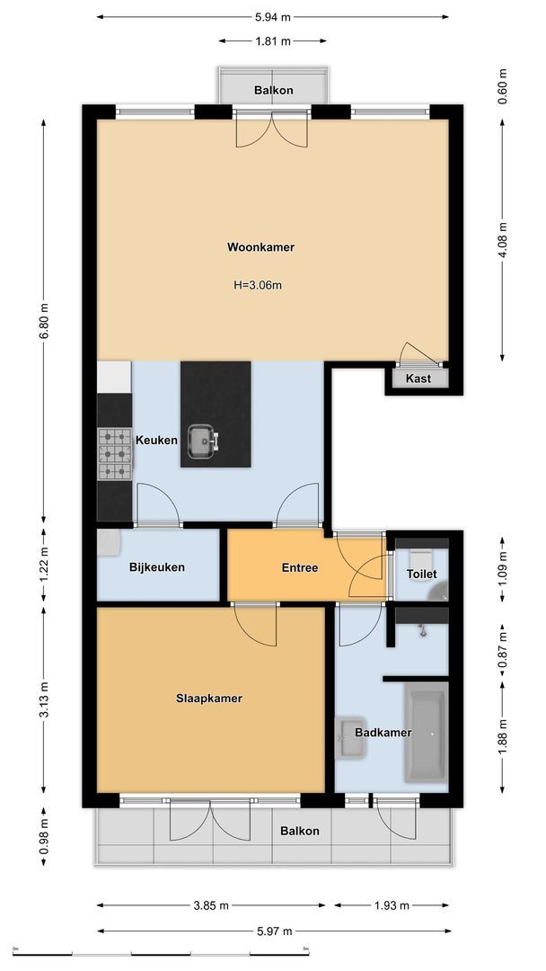 Nassaukade 162 2, Amsterdam plattegrond-0