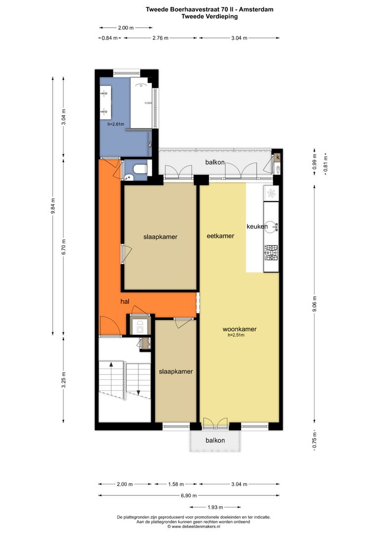 Tweede Boerhaavestraat 70 2, Amsterdam plattegrond-0