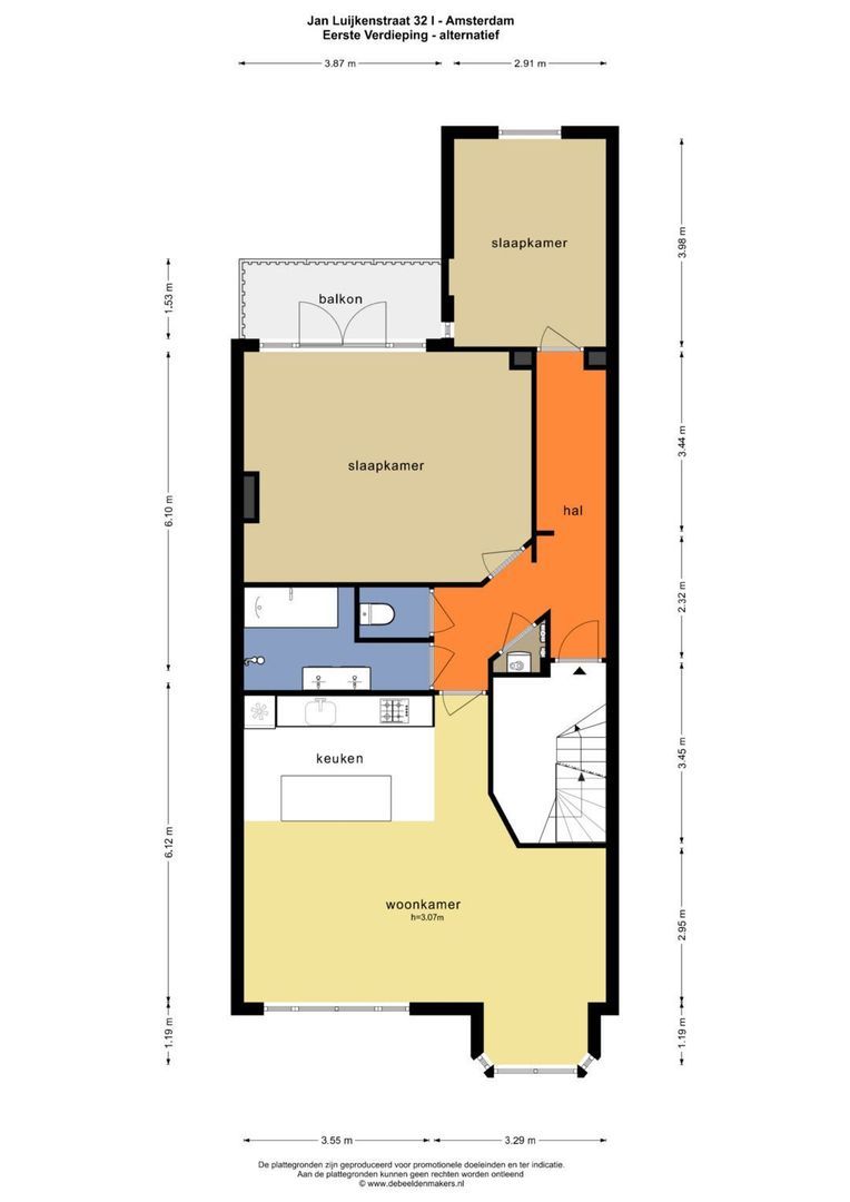 Jan Luijkenstraat 32 1, Amsterdam plattegrond-1