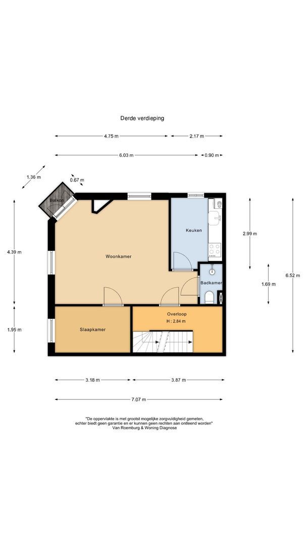 Vosmaerstraat 12 3, Amsterdam plattegrond-0