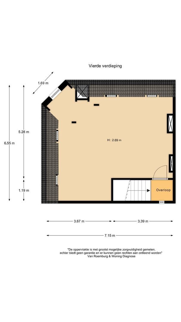 Vosmaerstraat 12 3, Amsterdam plattegrond-1