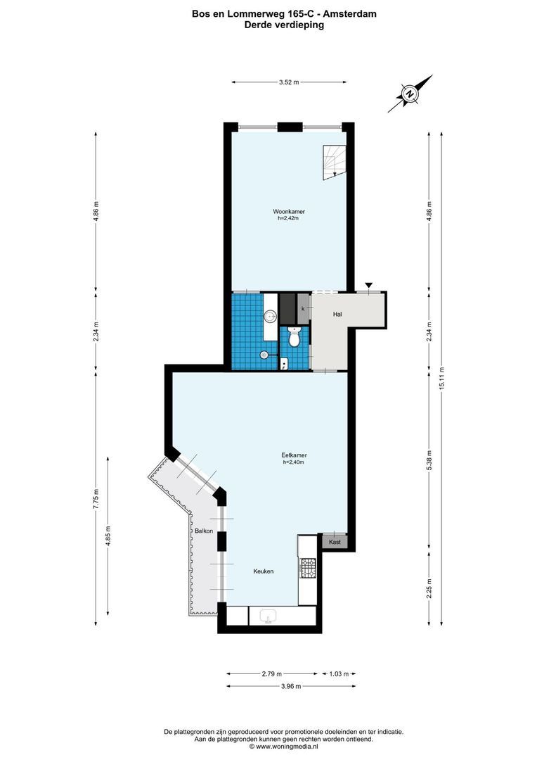 Bos en Lommerweg 165 C, Amsterdam plattegrond-0