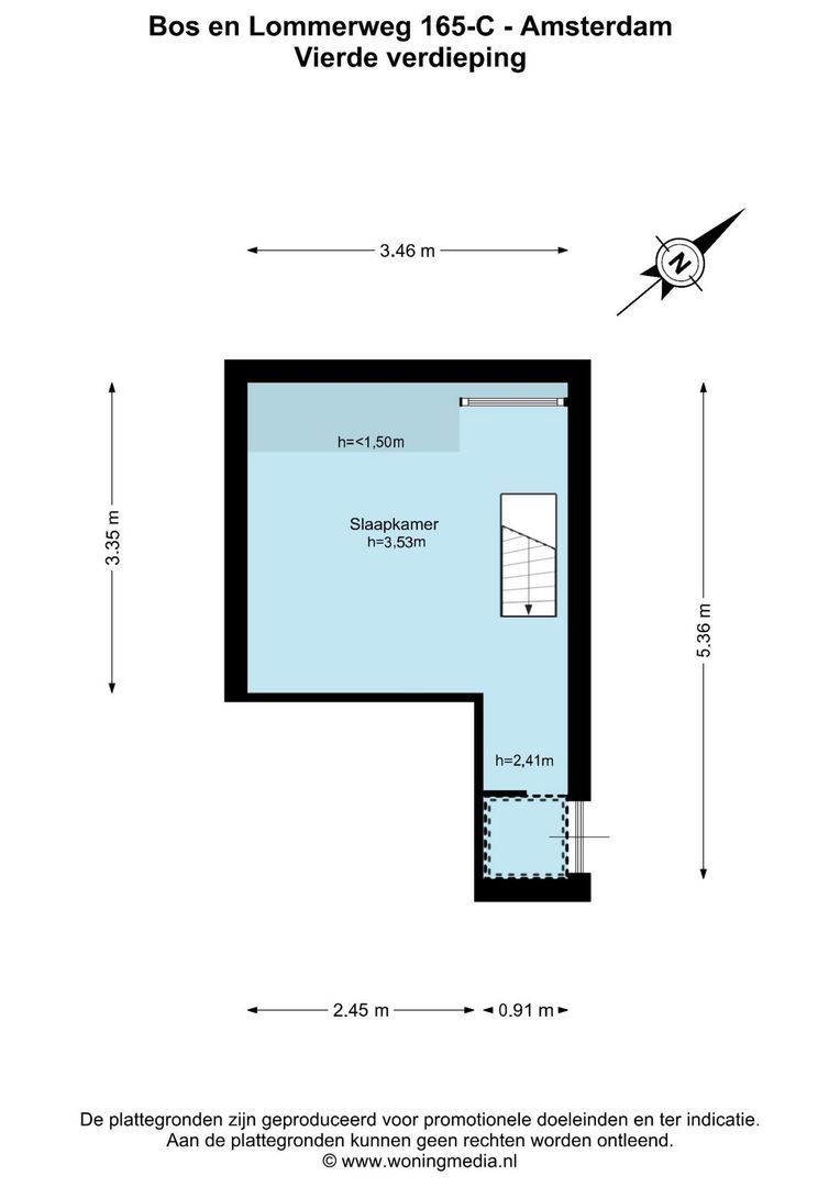 Bos en Lommerweg 165 C, Amsterdam plattegrond-1
