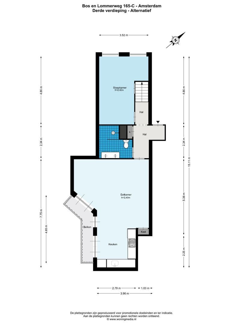 Bos en Lommerweg 165 C, Amsterdam plattegrond-2