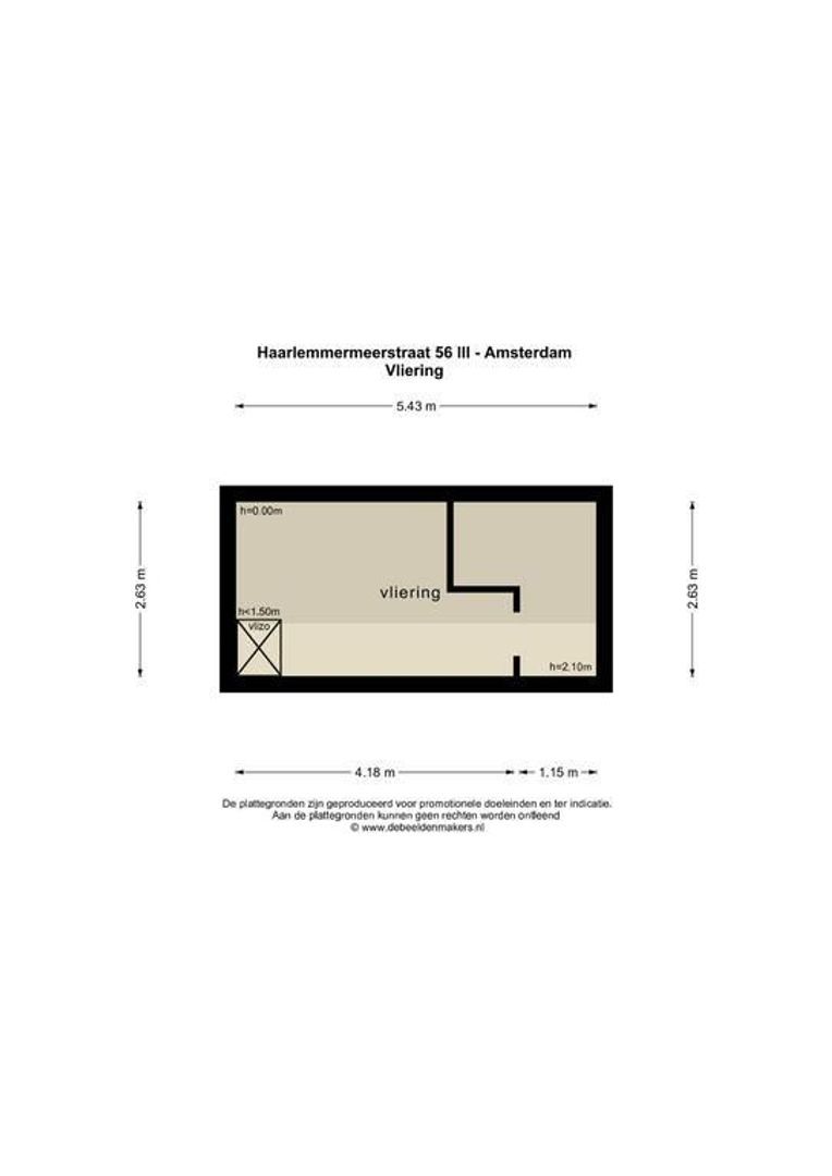 Haarlemmermeerstraat 56 3, Amsterdam plattegrond-2