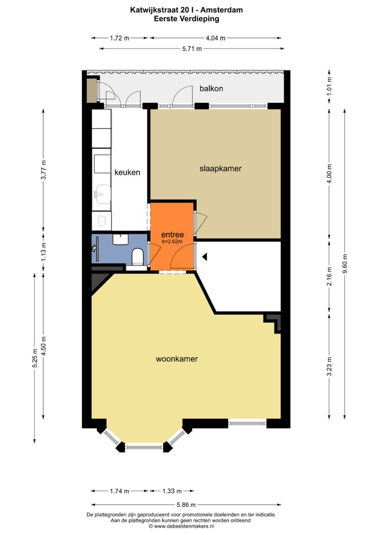 Katwijkstraat 20 1, Amsterdam plattegrond-0
