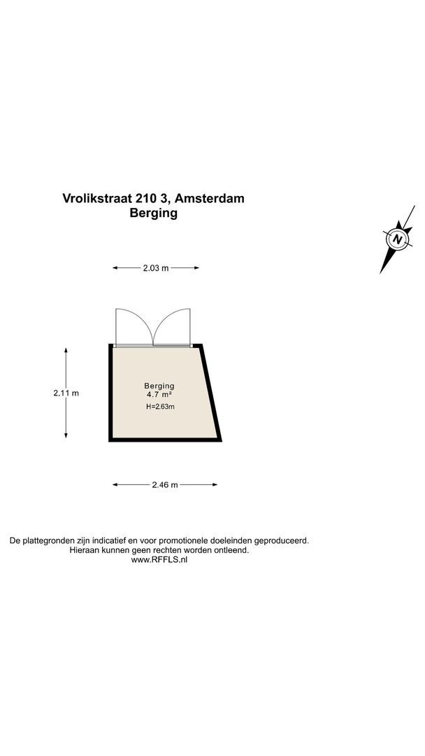 Vrolikstraat 210 3, Amsterdam plattegrond-1