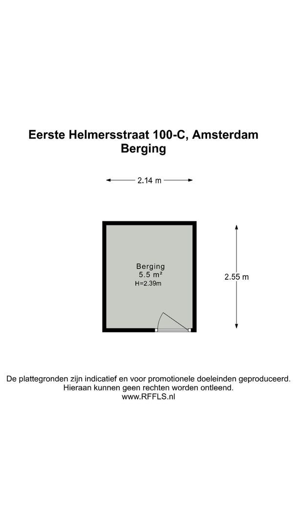 Eerste Helmersstraat 100 C, Amsterdam plattegrond-2