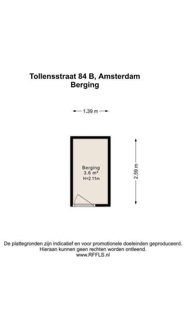 Tollensstraat 84 B, Amsterdam plattegrond-1