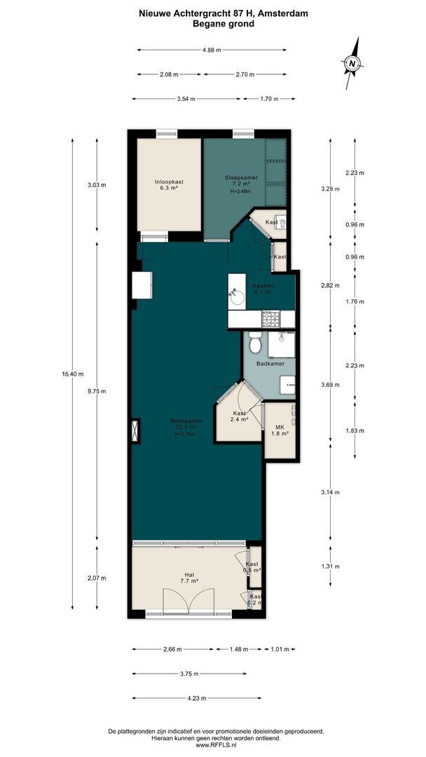 Nieuwe Achtergracht 87 H, Amsterdam plattegrond-0