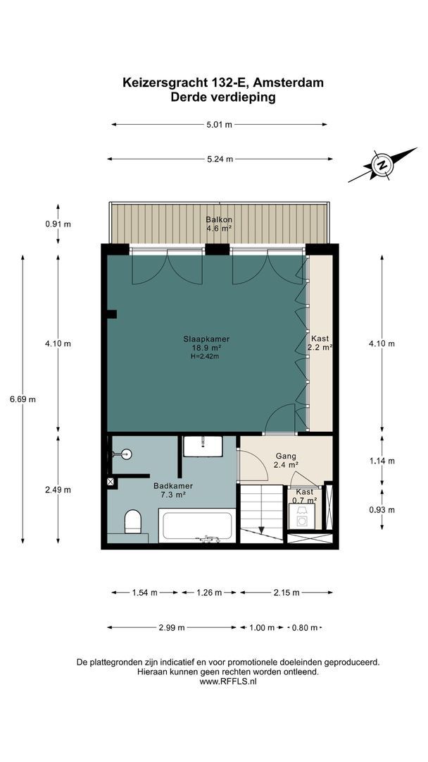 Keizersgracht 132 E, Amsterdam plattegrond-1