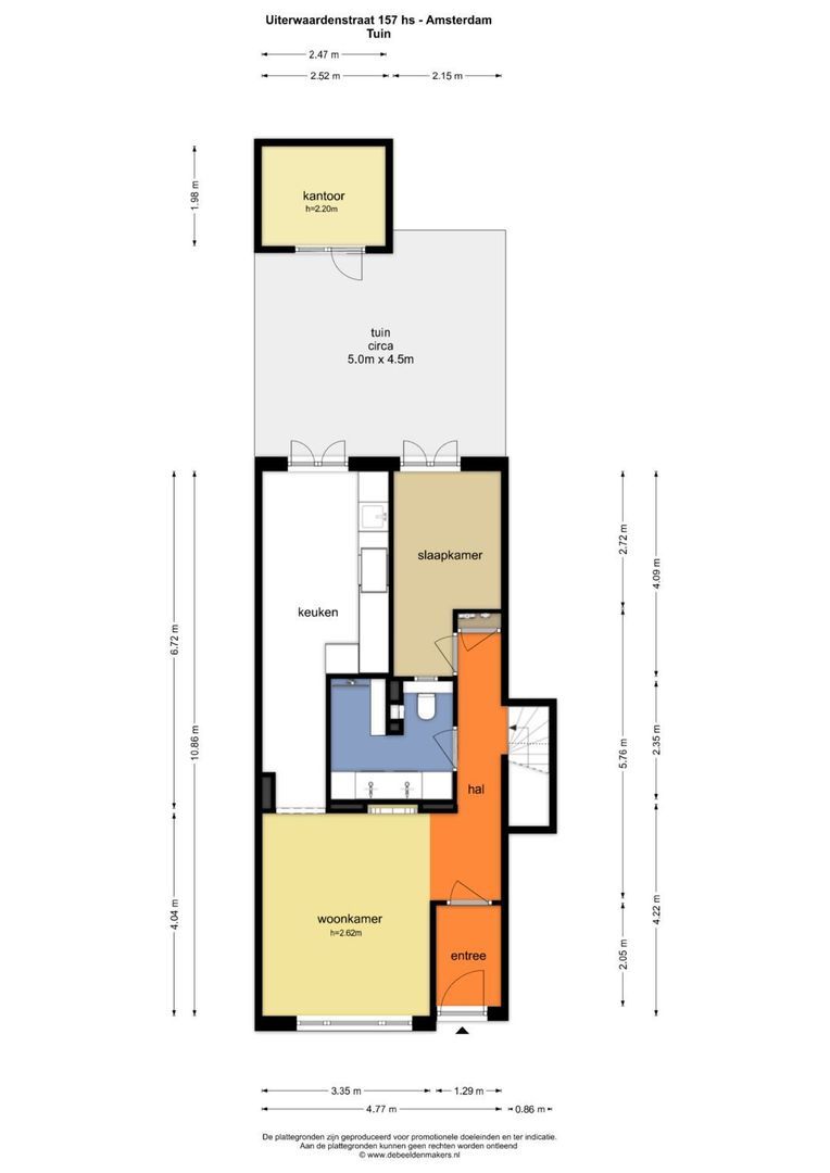 Uiterwaardenstraat 157 H, Amsterdam plattegrond-0