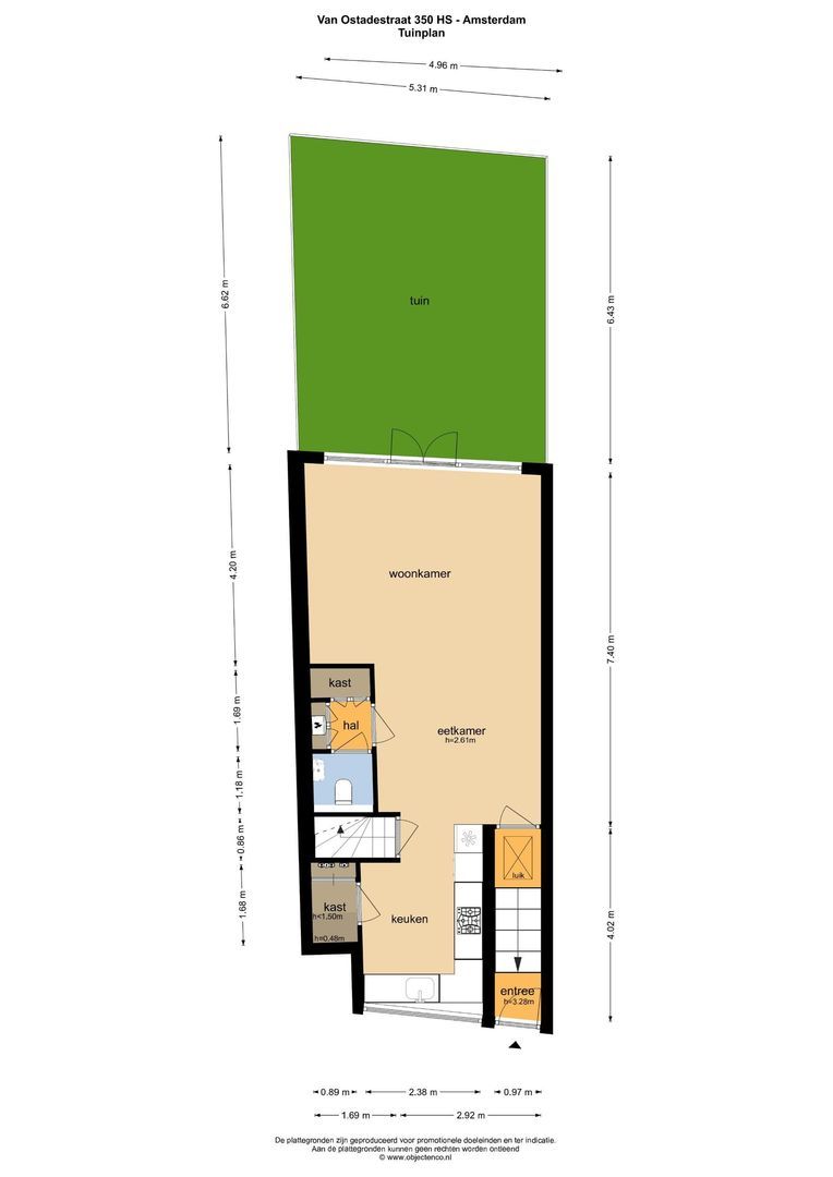 Van Ostadestraat 350 H, Amsterdam plattegrond-3