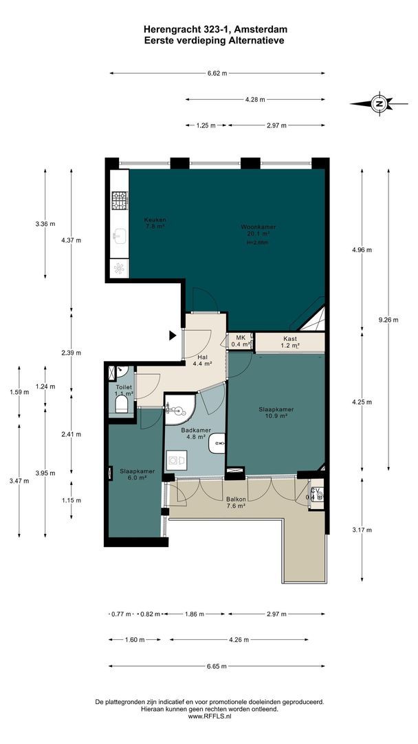 Herengracht 323 1, Amsterdam plattegrond-2