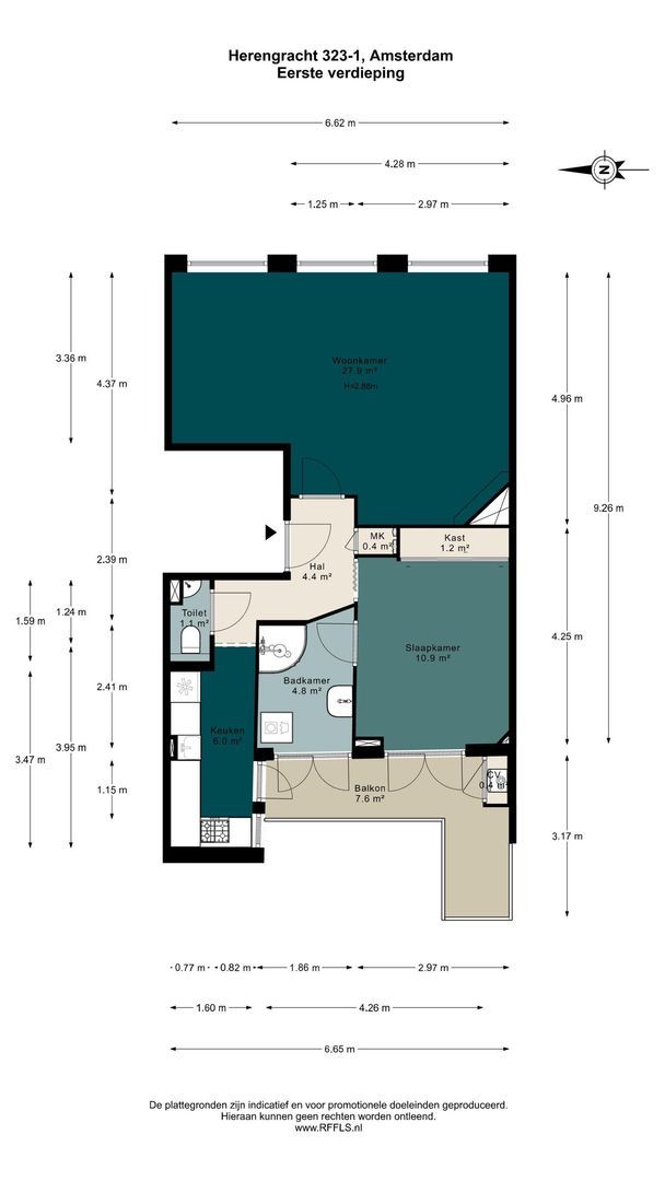 Herengracht 323 1, Amsterdam plattegrond-0