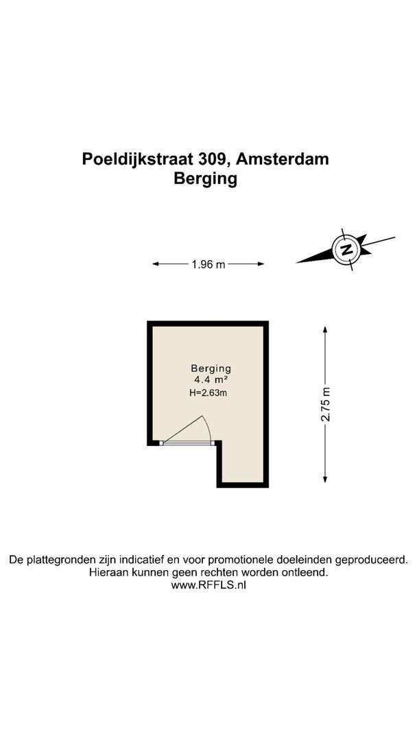Poeldijkstraat 309, Amsterdam plattegrond-1
