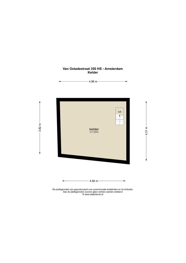Van Ostadestraat 350 H, Amsterdam plattegrond-2