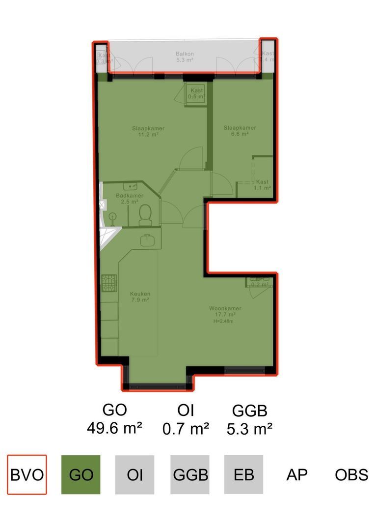 Mercatorstraat 5 1, Amsterdam plattegrond-2