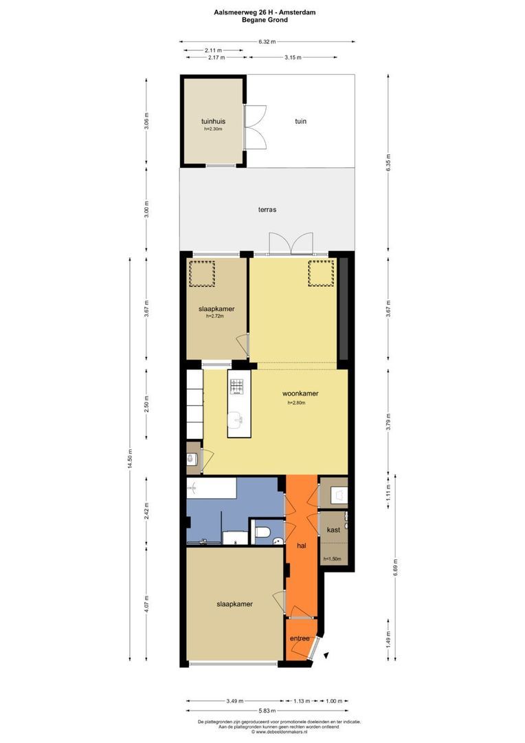 Aalsmeerweg 26 H, Amsterdam plattegrond-0
