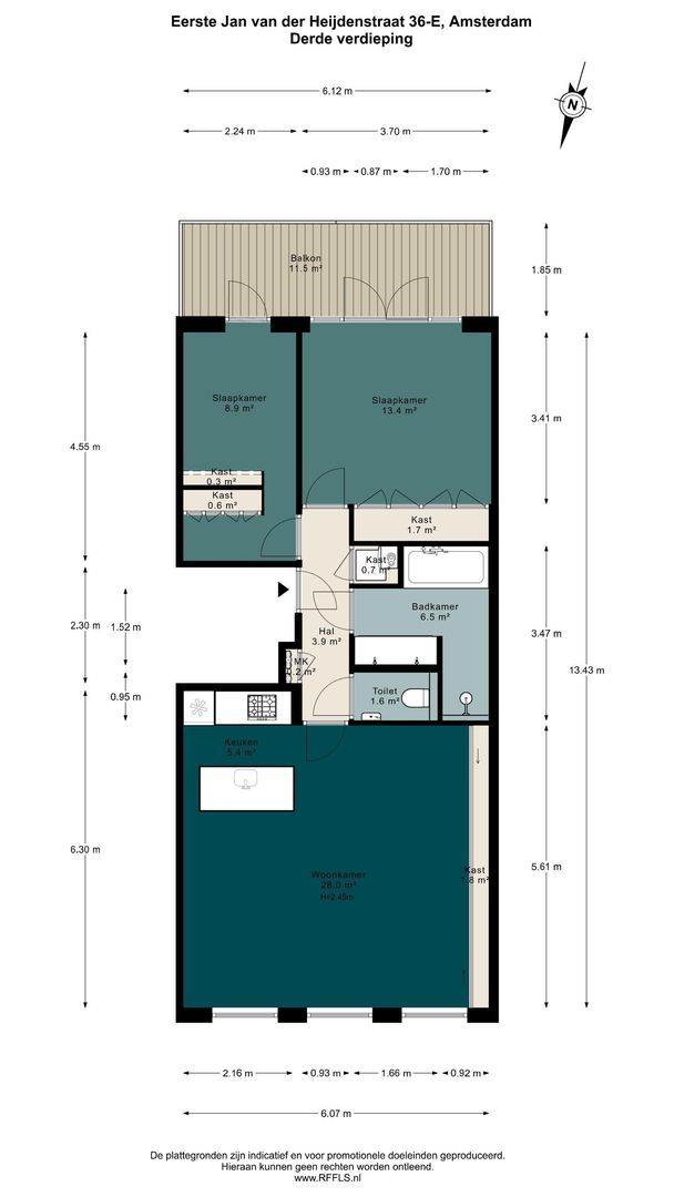 Eerste Jan van der Heijdenstraat 36 E, Amsterdam plattegrond-0