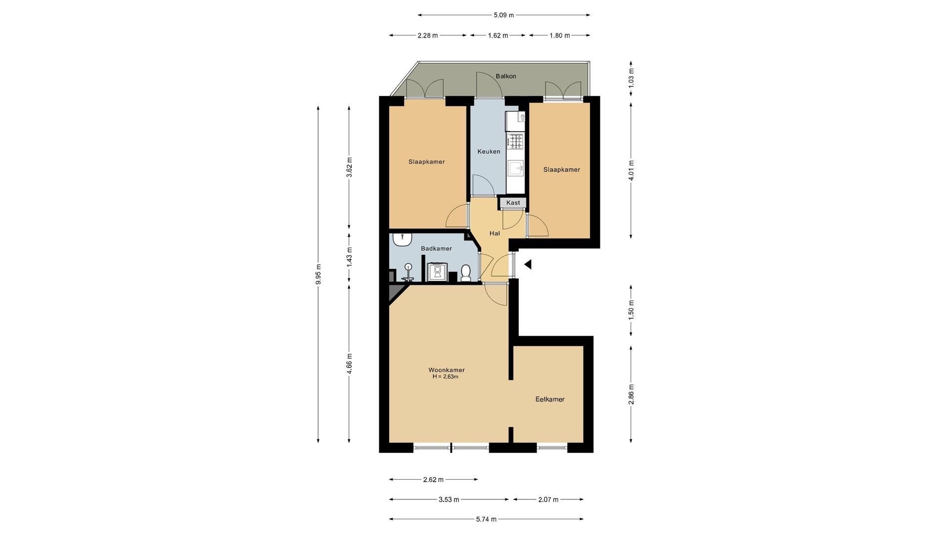 Jan Haringstraat 18 1, Amsterdam plattegrond-0