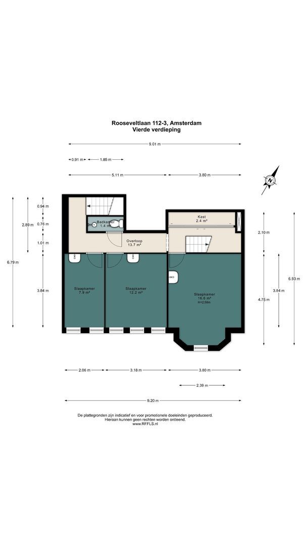 Rooseveltlaan 112 3, Amsterdam plattegrond-3