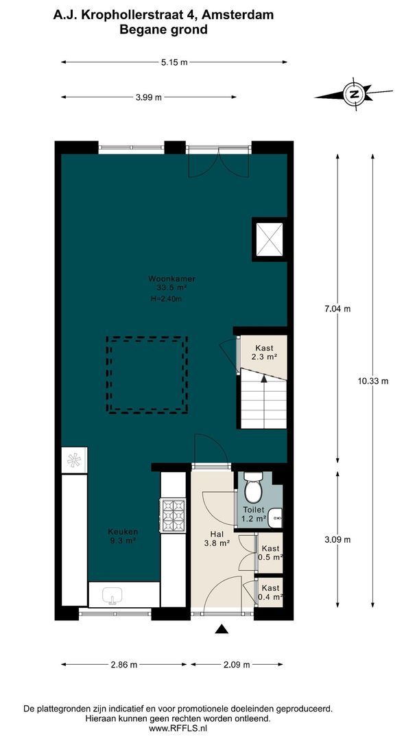 A.J. Krophollerstraat 4, Amsterdam plattegrond-2